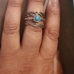 Turquoise Stackable ring set